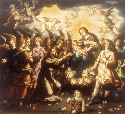 The Appearance of the Virgin and Child to Saint Francis by José Juárez